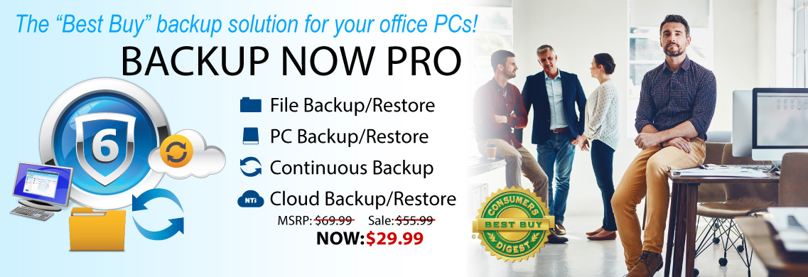 NTI Backup Now Pro - The best buy backup solution for your office pcs!
